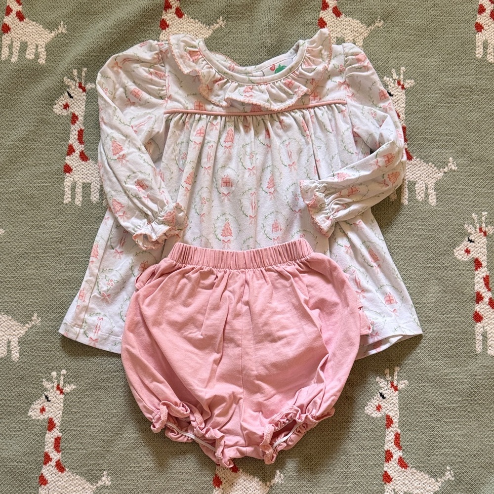 Shrimp and Grits Pastel Christmas Set 2T